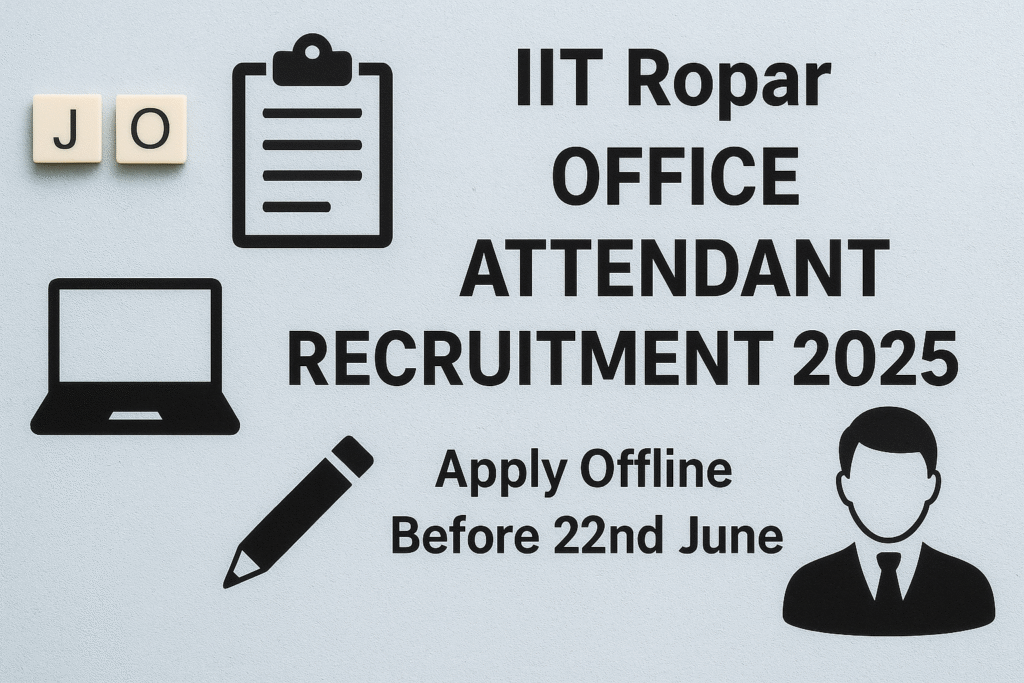 IIT Ropar Office Attendant Recruitment 2025